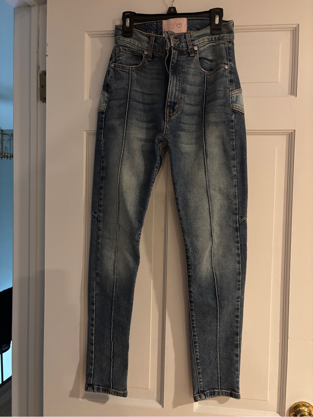 Revice High-Rise Fitted Blue Denim Jeans